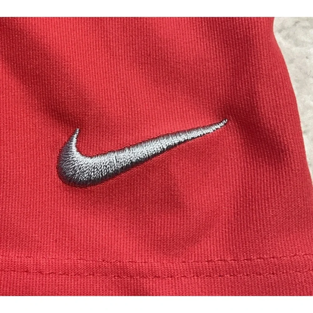 Nike Golf Dri Fit Mens Red Short Sleeve Polo Shirt Size L